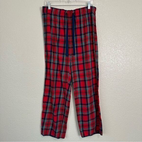 Victoria’s Secret Mayfair Red Green Plaid 2 pc Pajama Set, Sz Medium - Picture 8 of 13